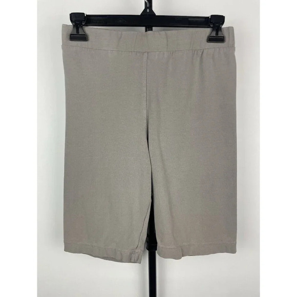 Intimately Free People Gray Cotton Blend Elastic Pull On Bermuda Shorts Sz M - Picture 1 of 5
